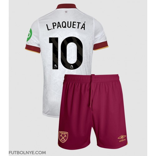 Camiseta West Ham United Lucas Paqueta #10 Tercera Equipación para niños 2024-25 manga corta (+ pantalones cortos)